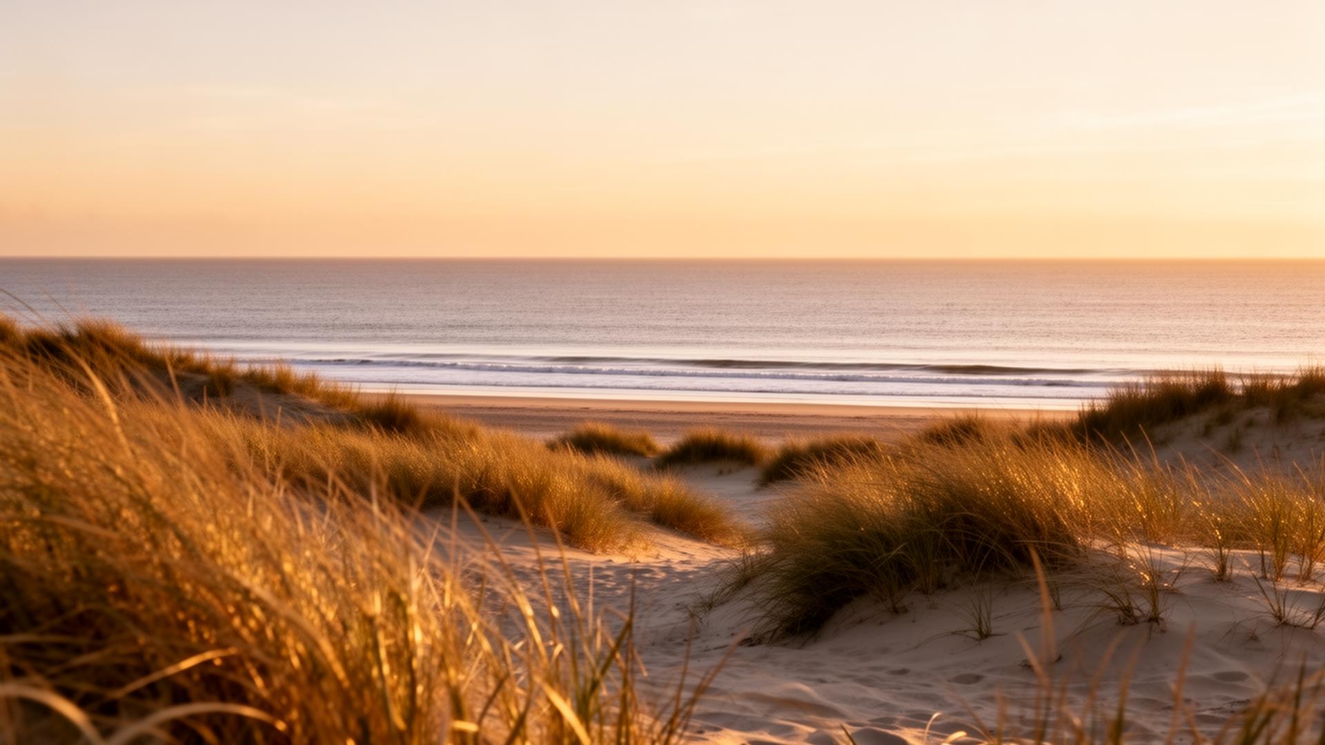 Noordwijk dunes at sunset